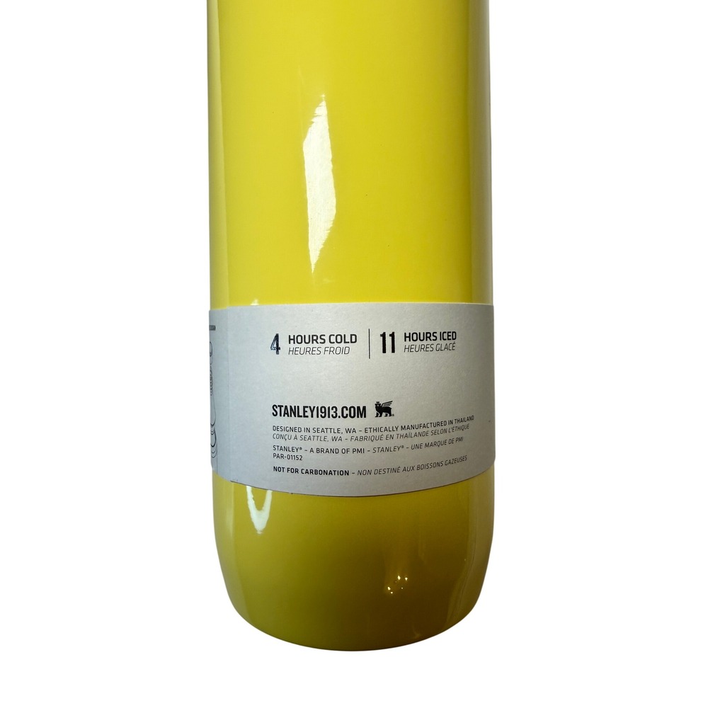 NWT Stanley All Day Slim Bottle 20 oz Daffodil Gloss Yellow Leakproof - Picture 3 of 8